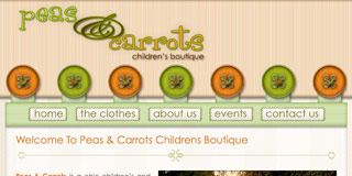 Peas and Carrots Children's Boutique - Website Design